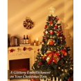 thumbnail image 2 of Tree Topper, Battery Powered Decorative Glittered Tree-top Star with LED Lights, Durable Golden Iron Star Shape Tree Topper Xmas Party Halloween Home Night&Day Decor, Gold, 2 of 8