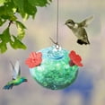 thumbnail image 3 of Summercome Glass Hummingbird Feeder for Outdoors, Small Hand Blown Glass Bird Feeding Balls Hanging Wild Bird Feeders 5OZ Backyard Garden Decorations Easy to Fill, 3 of 4