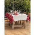 thumbnail image 2 of Outdoor Tablecloth with Umbrella Hole and Zipper, Red Christmas Truck Rectangle Table Cloth 52x70 Inch Waterproof Tablecloth, Xmas Tree Snowflake Plaid Holiday Picnic Table Cover for Patio Camping, 2 of 7