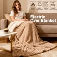 thumbnail image 2 of Heated Blanket Electric Blanket Throw 50''X60'' ,Soft Bubble Fleece Fast Heating Electric Blanket,Heating Blanket with 8 Heat Levels 1-12 Hours Auto-Off Overheat Protection, Machine washable，FCC Cert, 2 of 11