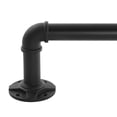 thumbnail image 1 of Barra de cortina industrial ajustable negra de 1 pulgada para ventanas de 48 a 86 pulgadas barra de cortina divisora de habitación, 1 of 7