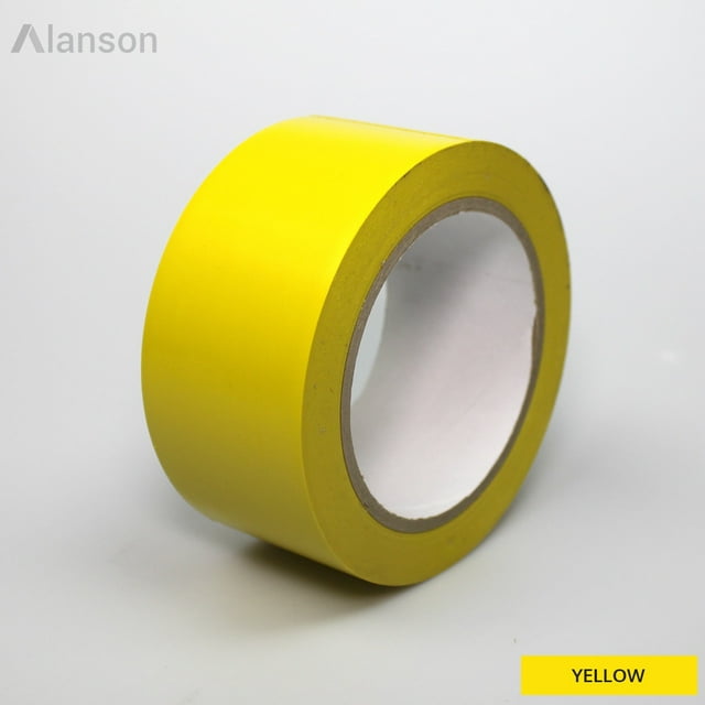6"(150mm) Industrial Grade Colored Vinyl Tape ,Yellow [8 Rolls