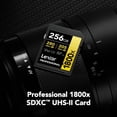 thumbnail image 4 of Lexar SD Card 256GB Professional 1800x SDXC Card Max Read 270MB/s Write 180MB/s UHS-II Class 10 U3 V60 4K Ultra HD Video Shooting Global Version, 4 of 7