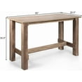 thumbnail image 3 of Counter Height Table, 55’’ L x 25.5’’ W x 35.5’’ H Rectangular Rustic Counter Kitchen Table, Multifunctional Wood Farmhouse Kitchen Dining Table for Bar, Dining Room, Apartment, Pub & Cafe, 3 of 7