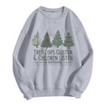 thumbnail image 4 of Futezty Merry Christmas Sweatshirt For Women Plaid Tree Cute Blouse Xmas Farm Holiday Pullover Tops, 4 of 5