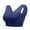 Blue, variant on Women's Lace Deep V Neck Top Wireless Bra with Widened Shoulder Strap