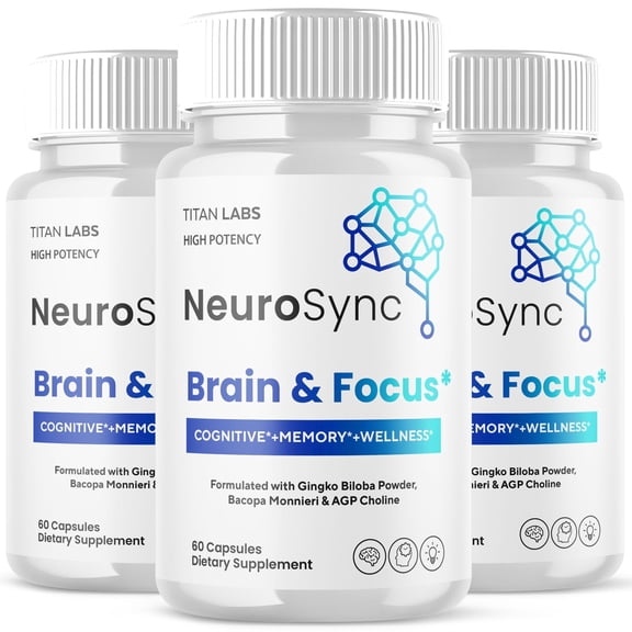 Neurosync Advanced Brain Support Formula Supplement Neuro Sync 180 Capsules