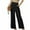 Black, variant on Babysbule Pants for Women Fashion Women's Casual Elastic Waist Pocket Solid Color Trousers Long Pants