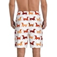 thumbnail image 4 of Lsque Dachshund Walking Mens Sleep Pajama Shorts,Short Pajama Pants, Cotton Ultra-Soft Knit-Medium, 4 of 9