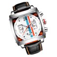 thumbnail image 2 of Reloj de pulsera mecánico automático de cuero con correa para hombre, luminoso, informal, cuadrado, color blanco Inevent EL002804-03, 2 of 7