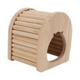 thumbnail image 3 of Casa de madera con arco para hámster, techo abovedado, caseta de madera con arco para ratones, chinchillas y cobayas., 3 of 14