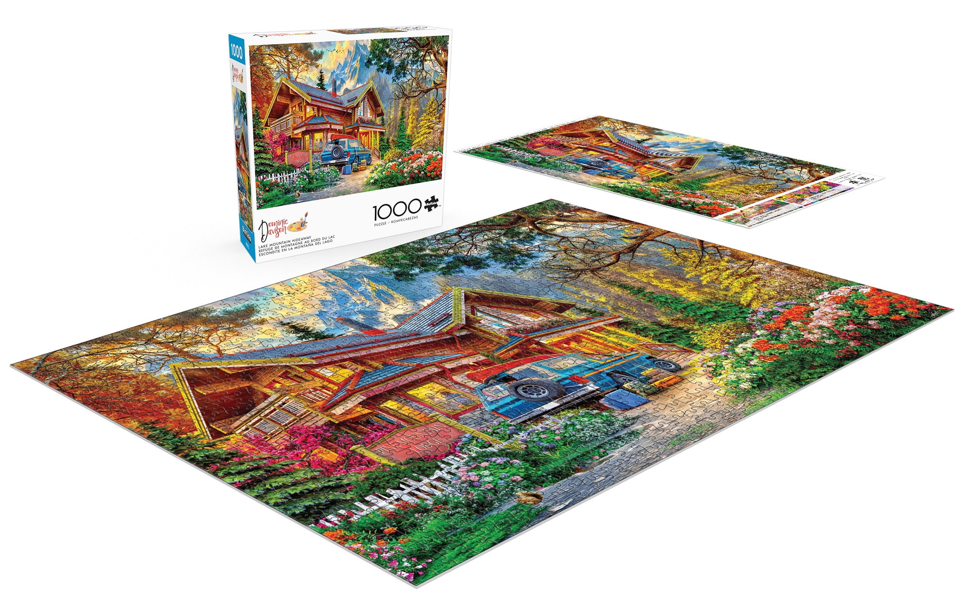 Buffalo Games Lake Mountain Hideaway 1000-Piece Interlocking Jigsaw Puzzle for Adults Ages 14-99 Years