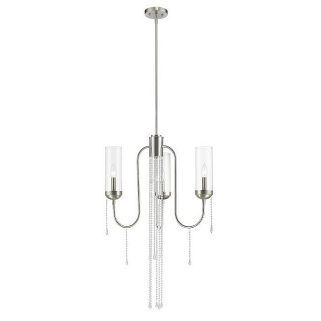 21 x 85.5 in. Siena Brushed Nickel Chandelier