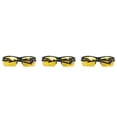 thumbnail image 1 of 3X Black Frame Yellow Night Vision Sheet Outdoor Cycling Sunglasses, 1 of 5