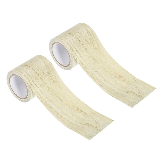 Unique Bargains Ruban de Réparation à Grain de Bois 2,2 Pieds X 30 Pieds, Patch de Ruban de Réparation Autocollant à Texture Réaliste, Chêne Gris