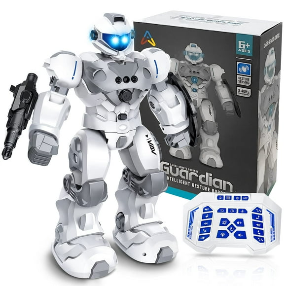 Jouets VAV pour Garçons et Filles de 6 à 10 Ans, Robot Télécommandé Rechargeable, Robot RC Programmable Intelligent avec Détection de Gestes 2.4GHz, Cadeaux de Noël Anniversaire pour Enfants