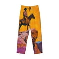 thumbnail image 6 of Goofa Cliff Western Cowboy Pattern Printed Soft Pajama Pants for Men, Wide Leg Comfy Casual Lounge Yoga Pants-Small, 6 of 9