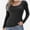 Black, variant on Women's Long Sleeve Scoop Neck Shirts Casual Slim Fit Tops Summer Fall Basic Business Work Tee