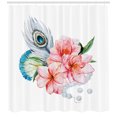 thumbnail image 3 of Ambesonne Shabby Flora Shower Curtain, Peony and Peacock, 69"Wx84"L, Multicolor, 3 of 3