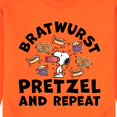 thumbnail image 3 of Peanuts - Bratwurst Pretzel And Repeat Snoopy - Men's Crew Neck Fleece Pullover, 3 of 7