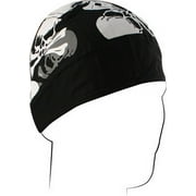 FLYDANNA;, 100% COTTON, SKULL COLLAGE (B & W)