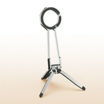 Magnetic Phone Tripod Stand for iPhone - Aluminium Maglock Smartphone Mini Tripod Pocket Cell Phone Stand Strong Magnet Quick Mount Compatible with iPhone 17 16 15 14 13 12 Series，Silvery