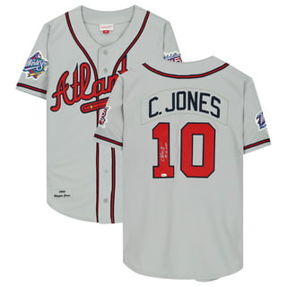 Chipper Jones Men's Atlanta Braves Alternate Jersey - Red Replica