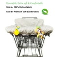 thumbnail image 2 of Shopping cart Cover, cart Cover for Babies, Padded high Chair Cover, Split Reversible seat Cushion, Cell Phone Pouch, Collection Pocket, Neutral for boy or Girl, 2 of 6