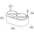 thumbnail image 2 of Cat Bowl, Pet Bowl with Food Container Kitten Double Bowl Feeder Small Dogs Feeding Double Bowl with Mixing Spoon Cats Puppies, 2 of 5