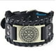 thumbnail image 1 of Pulsera de cuero MADIOLA Vikingo Vegvisir Negro/Bronze, 1 of 6