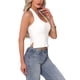 thumbnail image 4 of INSPIRAR CHIC Top Corto Sin Mangas de Cuello Halter Espalda Descubierta para Mujeres Talla XS Blanco, 4 of 6