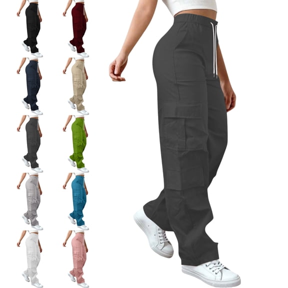 Cargo Pants for Women High Waisted Wide Leg Baggy Multi Pocket Trendy Casual Work Pants