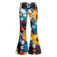 thumbnail image 6 of WERYOUNG Boys Girls Casual Flared Pants With Musical Print Wide Leg Trousers For Kids Back To School Stage Performance Stylish Bottom 5-6 Years, 6 of 6