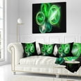 thumbnail image 3 of Designart Green in Black Fractal Desktop - Abstract Throw Pillow - 18x18, 3 of 5