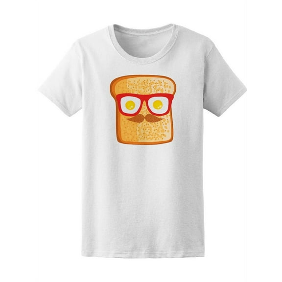 Toast Sandwich Hipster Glasses Tee Women's -Image by Shutterstock