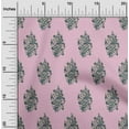 thumbnail image 1 of oneOone Cotton Poplin Pastel Pink Fabric Leaves & Floral Block Sewing Material Print Fabric By The Yard 56 Inch Wide, 1 of 4