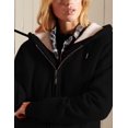 thumbnail image 3 of Veste à Capuche Doublée en Sherpa à Fermeture Éclair Complète pour Femmes, 3 of 12