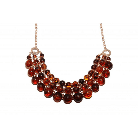 Multi Color Multi Row Necklace - Lux Accessories Orange Yellow Amber Leopard Beaded Multi Row Chain Necklace