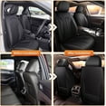 thumbnail image 5 of LAONNVIR Car Seat Covers Fit for Chevrolet Chevy Cobalt 2005-2010 Black Full Set Leather Double Stitched Seams Front Back Waterproof Seats Covers Black,Full Set(5 Seats), 5 of 8