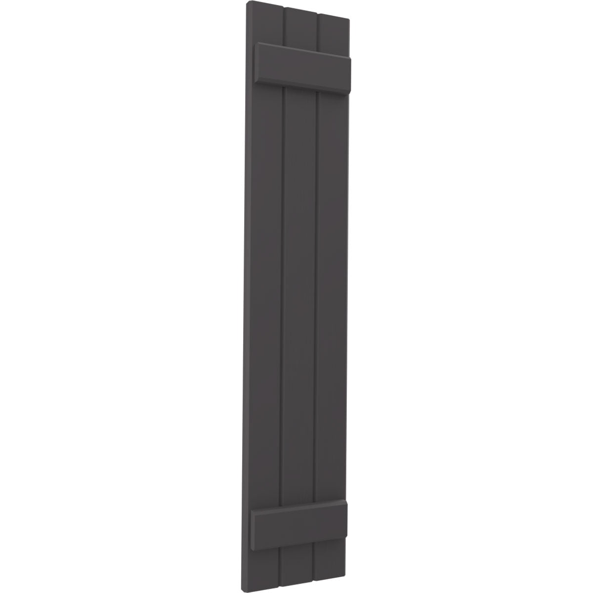 Ekena Millwork 10 1/2"W x 36"H Americraft Three Board (2 Batten) Exterior Real Wood Joined Board-n-Batten Shutters (Per Pair), Shadow Mountain
