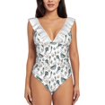 thumbnail image 5 of Ramen Is Good For You One Shoulder Ruffle Swimsuits Bodysuit One Piece Swimwear Women New Female Beach Swimsuit Rbresidency, 5 of 5