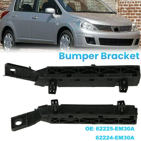 AUTOXBERT 2x Front Bumper Bracket Support Retainer for Nissan Versa 2007-2012 62225-EM30A