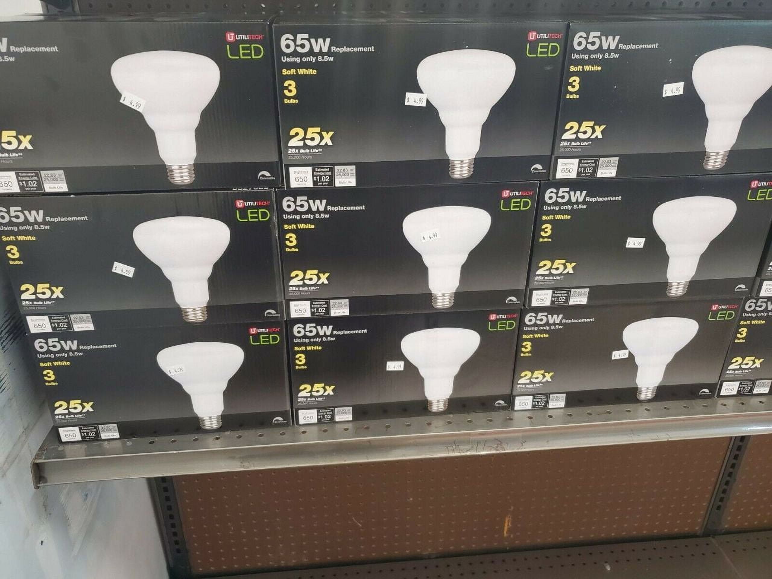 24 PACK 65 Watt LED Dimmable Soft White BR30 Flood Light Bulbs Utilitech NEW