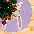 thumbnail image 5 of FMSHPON Easter Tree Skirt Colorful Eggs Bunny Xmas Christmas Tree Skirt Stand Mat for Holiday Party Decoration Indoor Outdoor 48 inches, 5 of 6