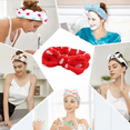thumbnail image 5 of Diadema de spa, diadema de maquillaje de lana coral, diadema cosmética para lavarse la cara, diademas con lazo para ducha, diademas de tela de rizo para mujeres, banda para el cabello facial, 5 of 5