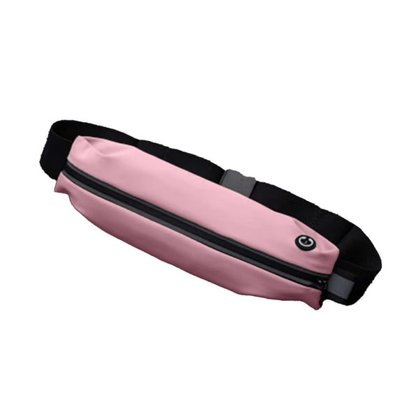 Hiroekza Running Belt for Women - Waterproof Shockproof Fitness Waist Pack with Adjustable Strap for Phone, Keys, Essentials - Ideal for Running, Cycling, Hiking - 7.09x23.62in Pink