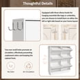 thumbnail image 4 of Euroco Elegant Narrow Tipping Bucket Shoe Cabinet with 6 Flip Drawers, Space Saving Design, Cream Style Entryway Organizer with Adjustable Shelf, Free-Standing Shoe Rack with 3 Silvery Hooks, White, 4 of 9