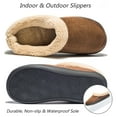 thumbnail image 4 of Needbo Men's Slippers Memory Foam Suede Plush Shearling Lined Warm Winter Indoor Outdoor Clog Bedroom House Slippers Slip on Shoes Dark Brown, Size 8-8.5, 4 of 6