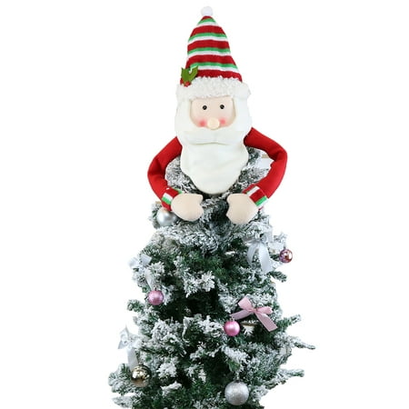 Peroptimist Christmas Tree Topper, Large Top Hat Snowman Tree Topper Outdoor Indoor Novelty Christmas Decorations Xmas Holiday Winter Wonderland Party Home