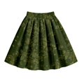 thumbnail image 5 of Wxolcjlv Womens Oktoberfest Vintage Floral Pleated Midi Skirt Elastic Waist Folk Bavarian Festival Skirts, 5 of 5